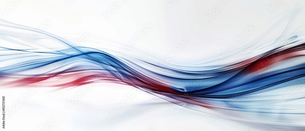Poster artistic depiction of light and color in waves, creating a dynamic illustration
