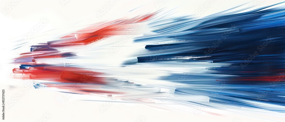 Poster artistic depiction of light and color in waves, creating a dynamic illustration
