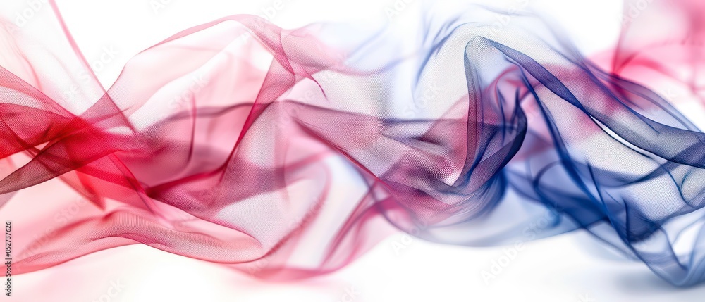 Poster artistic depiction of light and color in waves, creating a dynamic illustration