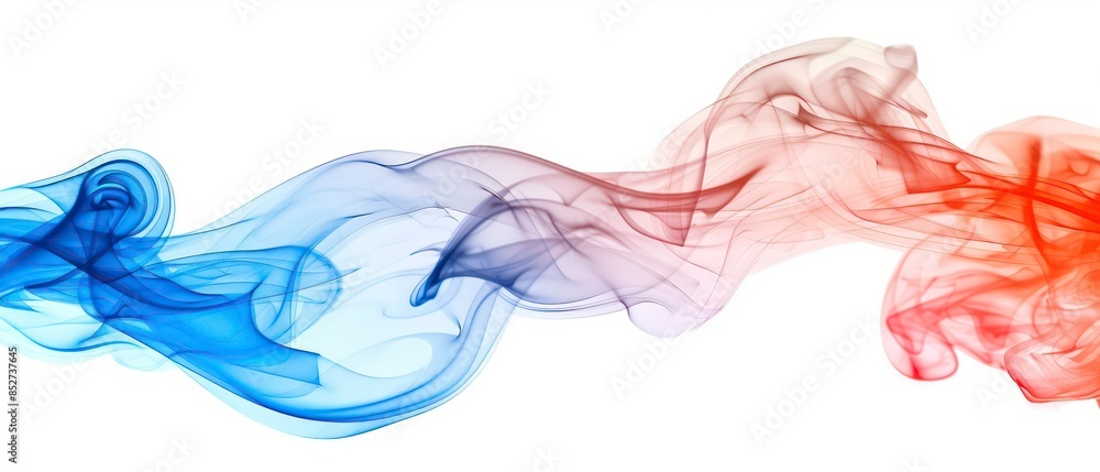 Poster artistic depiction of light and color in waves, creating a dynamic illustration