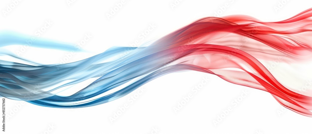 Poster artistic depiction of light and color in waves, creating a dynamic illustration