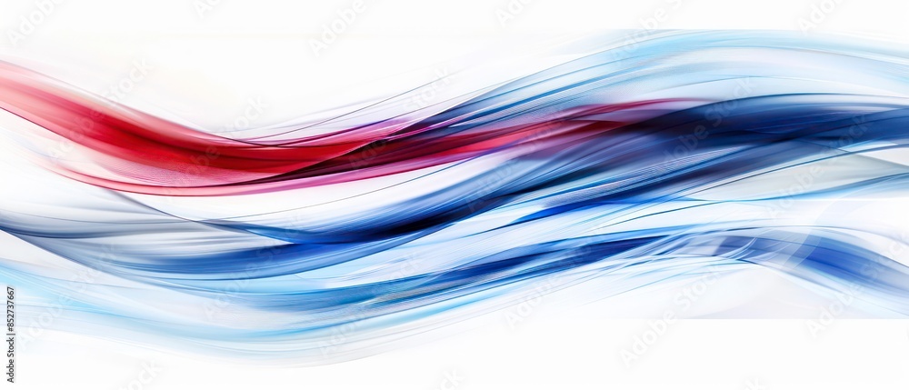 Poster artistic depiction of light and color in waves, creating a dynamic illustration