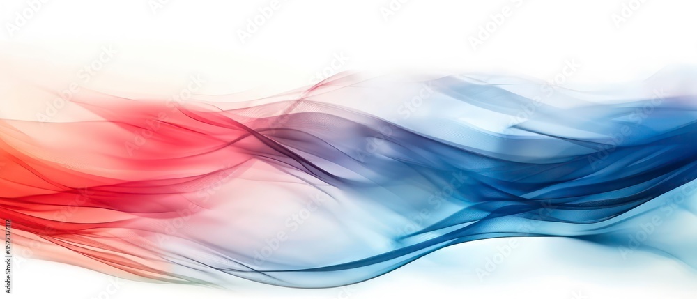 Poster artistic depiction of light and color in waves, creating a dynamic illustration