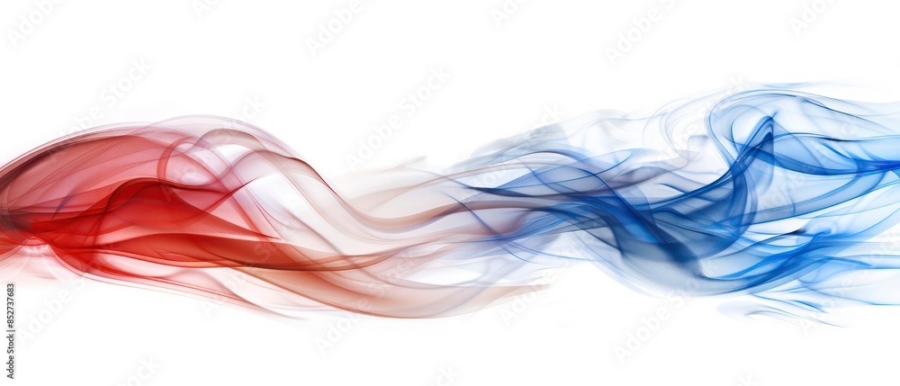 Poster artistic depiction of light and color in waves, creating a dynamic illustration