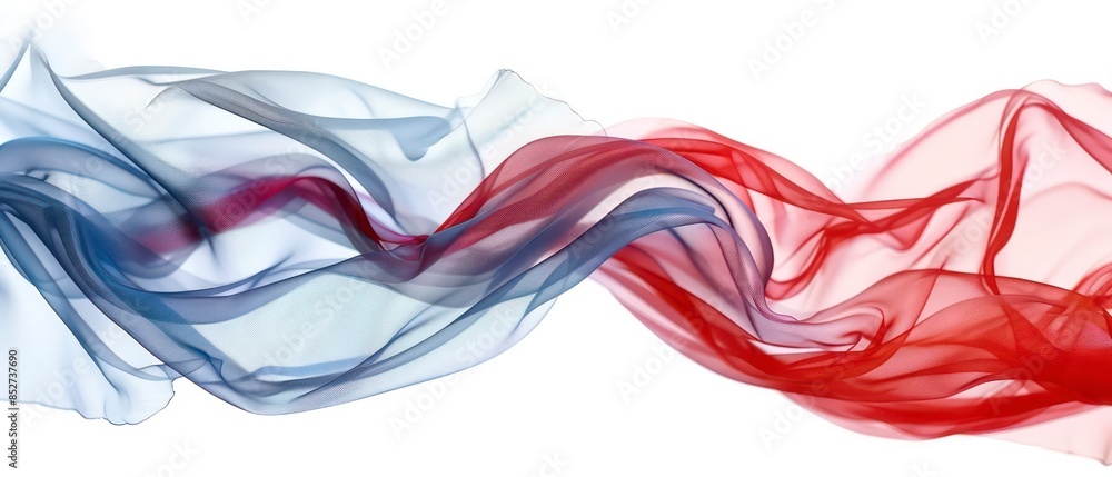 Poster artistic depiction of light and color in waves, creating a dynamic illustration