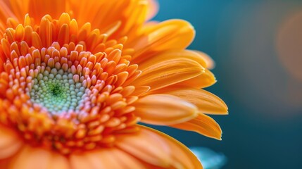 Beautiful vibrant flower in close up view