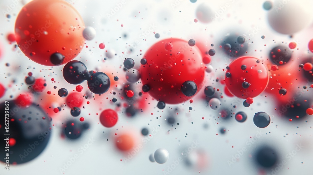 Poster super motion-blur movement dynamic minimalistic color and shapes on a white background, few micro 3d