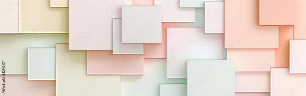 Leinwandbilder A colorful background made up of squares of different colors. The squares are arranged in a way that creates a sense of depth and texture. Scene is vibrant and playful, with the colors