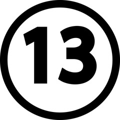 Fototapeta premium Black number bullet points in line style,, Simple number vector, Simple round numbers in flat style, Number bullet pointer icon for apps, UI, and website, vector, isolated on transparent background,