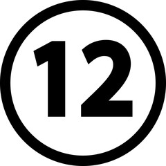 Black number bullet points in line style,, Simple number vector, Simple round numbers in flat style, Number bullet pointer icon for apps, UI, and website, vector, isolated on transparent background,