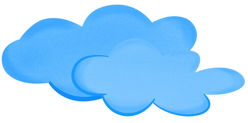 clipart illustration of clouds floating in the sky