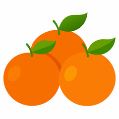 a group of Valencian oranges, on white background