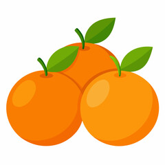 a group of Valencian oranges, on white background