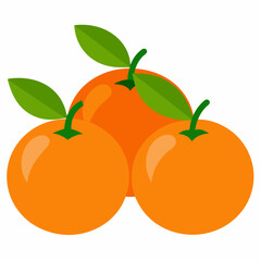 a group of Valencian oranges, on white background