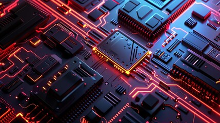 an abstract hardware board