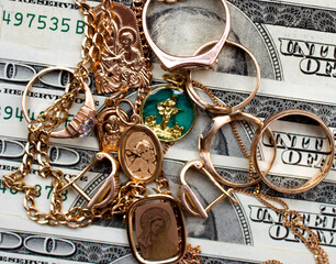 American dollars close up. Money solves all problems