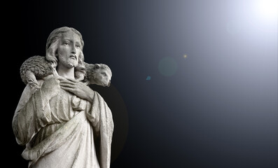 Obraz premium Jesus Christ is the good shepherd