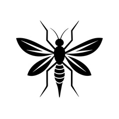 Mosquito icon logo on white background.