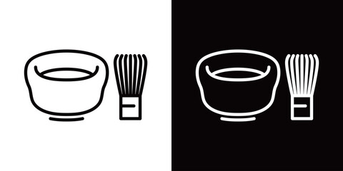 シンプルな抹茶の線画アイコン