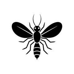 Mosquito icon logo on white background.
