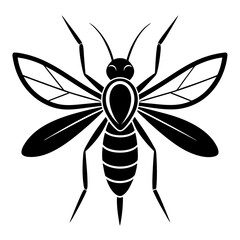 Fototapeta premium Mosquito icon logo on white background.