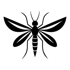 Mosquito icon logo on white background.