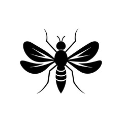 Mosquito icon logo on white background.
