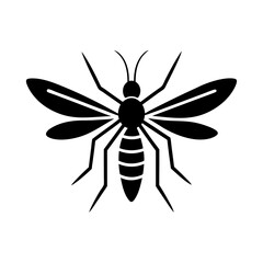 Mosquito icon logo on white background.
