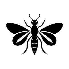Mosquito icon logo on white background.