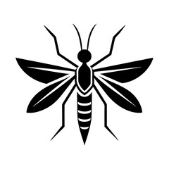 Mosquito icon logo on white background.