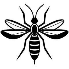 Mosquito icon logo on white background.