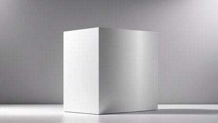A minimalist showcase: white rectangular pedestal against a satin fabric backdrop, offering pristine elegance and boundless imagination, Generative AI