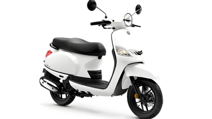scooty on isolated white background. white cool scooty model genrated by AI.