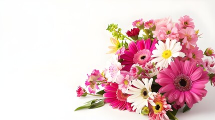 flower bouquet isolated on white background. beautiful flower bouquet genrated by AI.