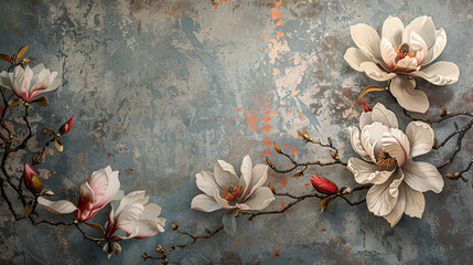 Artistic wall art with vibrant colors and abstract flower motifs for bedroom decor