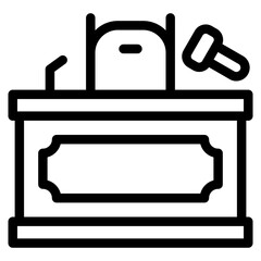 Courtroom Icons For Design Elements 