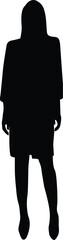 Business or executive official woman silhouette or vector file 