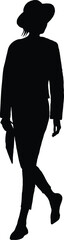 Fashionable or business woman silhouette 