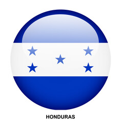 HONDURAS flag button on white background