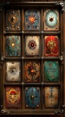 Enigmatic Gypsy Card Collector s Set  A Detailed of Rare Mystical Artifacts and Symbols