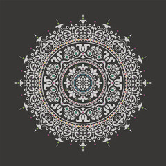 abstract mandala. Art on the wall. Coloring book Lace pattern The tattoo.