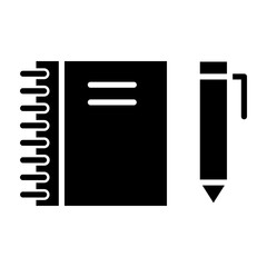 Notebook Vector Glyph Icon