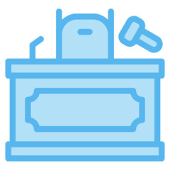 Courtroom Icons For Design Elements 