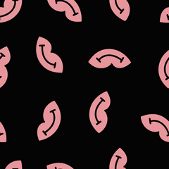 Print of Pink Lips Seamless Pattern. Pink Lips Love and Valentine Kiss Digital Paper.