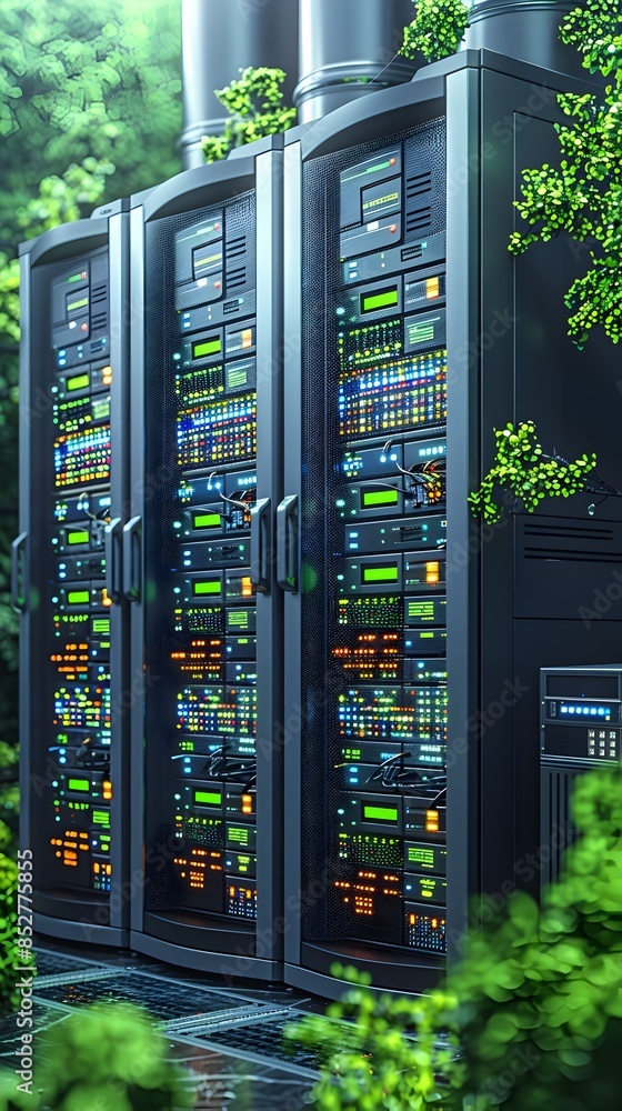 Poster sustainable data center powered by renewable microgrid in natural setting