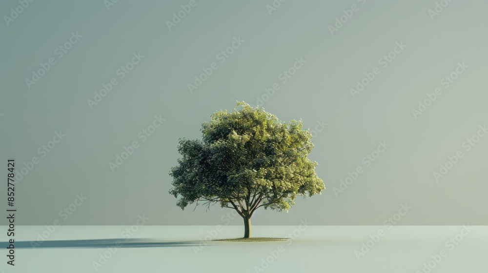 Poster for world environment day showcase a standalone tree set against a muted backdrop perfect for enhanc