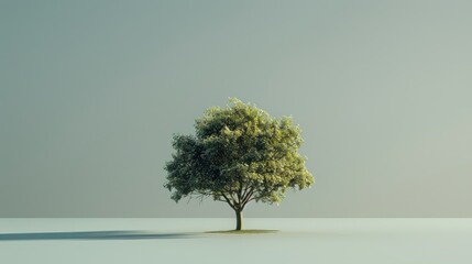 For World Environment Day showcase a standalone tree set against a muted backdrop perfect for enhancing graphic elements and design