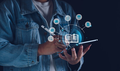 Elearning, Learn online tutorial and training course with web, video clip tutorial, internet...