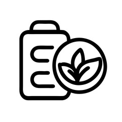 eco battery line icon