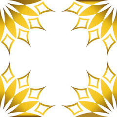 Luxury golden floral frame